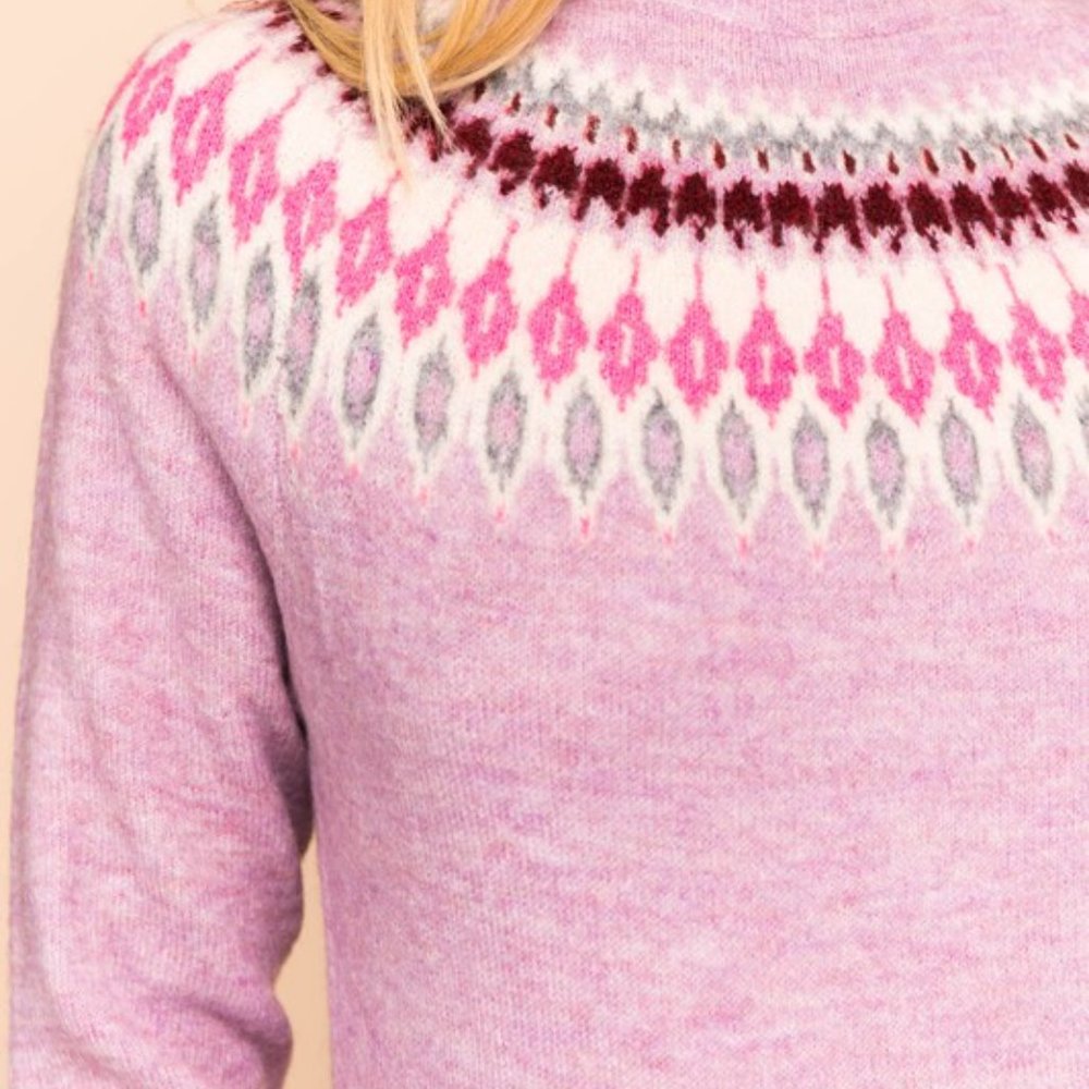 Purple Funnel Neck Sweater NWT - Picture 4 of 7
